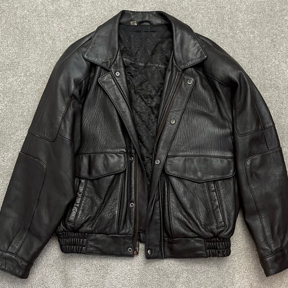 Men's Black Leather Jacket